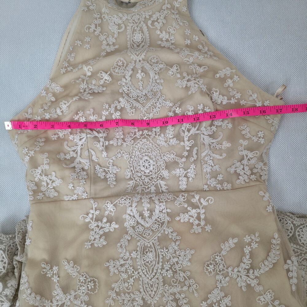 BHLDN Daisy Lace Halter Open Back Wedding Gown Champagne 10 NWT PRICE DROP - Picture 12 of 16